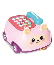 AKN TOYS Rabbit Phone Car Style Pretend Play Cell Phone Toy For Kids, Toddlers With Music Ringtones Lights (Color May Vary)