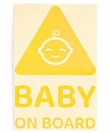 Baby On Board Sticker - Yellow