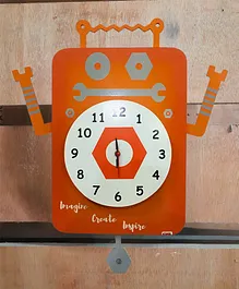 KIDOZ 3d Robot Clock - Orange