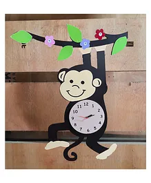 KIDOZ Superia Clock Monkey Brown