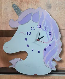 KIDOZ Unicorn Shaped Clock White