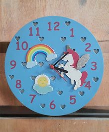 KIDOZ Magical Unicorn Clock Sky Blue