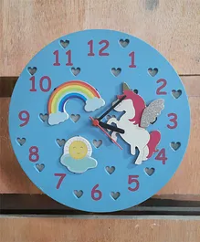 KIDOZ Magical Unicorn Clock Sky Blue