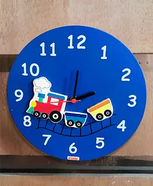KIDOZ Choo Choo Train Clock Dark Blue
