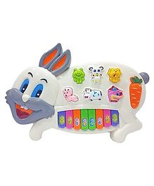 Lattice Musical Rabbit Piano Toy for Baby with Flashing Light & Sound Toys for Kids, Early Development Musical Toy Plastic-Color May Vary