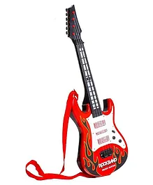 Lattice Rock Band Music Guitar Toy for Kids Musical Instrument Learning Toy Guitar with Lights Pre Installed Music Sound-Color May Vary