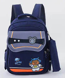 Teddy Bear Theme Backpacks with Pencil Pouch & Applique Blue - 15 Inches