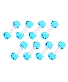 Kuhu Creations Safety Lock For Drawer Fridge Cabinet Pack Of 8 - Blue