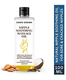 Coco Crush Natural Nipple Soothing Massage Oil - Moisturizes Sore & Cracked Nipples - 100ml