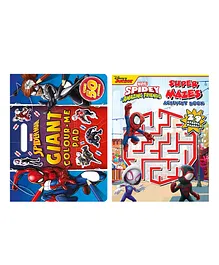 Marvel Spider-Man Activity Book Colouring Book Set of 2 Book