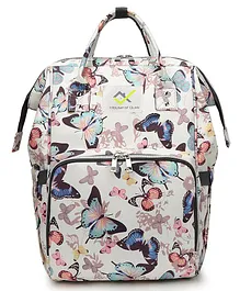 House of Quirk Baby Diaper Bag Maternity Backpack - White Butterfly