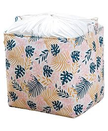 House of Quirk Square Storage Baskets Waterproof Canvas Children Laundry Nursery Hamper    -  Pink/Blue Leaf