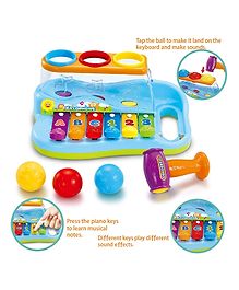 YAMAMA Pop N Play Xylophone Music Center Toy Educational Ball Pound and Tap Bench Toy For Kids And Toddlers - Multicolor