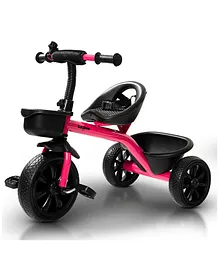 Baybee Actro Baby Tricycle for Kids Smart Plug & Play Kids Cycle with Eva Wheels Bell Storage Baskets & High Backrest (Pink)