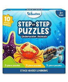 Skillmatics Step by Step Puzzle  41 Piece Underwater Animal Jigsaw and Toddler Puzzles for Stage Based Learning Educational Montessori Toy Boy and Girl Gifts