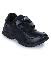 LIBERTY Placement Mesh Designed Velcro Closure School Shoes  - Black