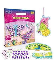 Imagi Make Mirror Mosaic Butterfly & Peacock Art and Craft Activity Kit - Multicolour