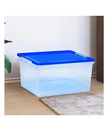 Nilkamal Multipurpose Toy Storage Organiser Box with Lid SBPLA50L 50 Litre for Home Bedroom Kids Living - Random & Trans Blue