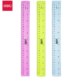 Deli W6209 Flexible Ruler -  3  Pcs, 30 cm, Multicolor