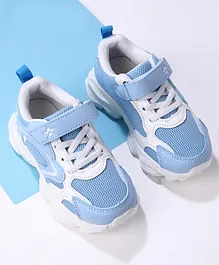 Cute Walk by Babyhug Sneakers Shoes with Velcro Closure & Wave Design- Blue
