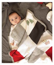 Mi Arcus Christmas Soft and Warm Cozy Double Layered  Sherpa Baby Blanket - Multicolor