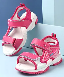 Cute Walk by Babyhug Sandal with Velcro Closure - Pink & White