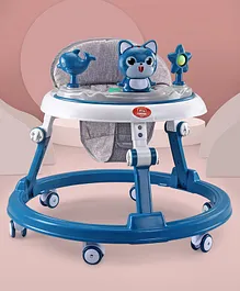 Play Nation Multifunctional 360 Degree Baby Walker with 2 Level Height Adjustment & Musical Play Tray Cum Feeding Tray -  Blue