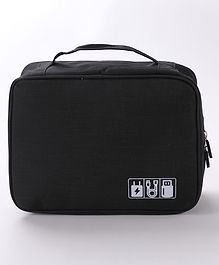 Babyhug Multifunctional Portable Travel Toiletry Bag with Straps - Black