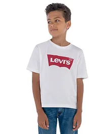 Levi's Half Sleeves  Logo Printed  Tee - White
