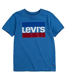 Levi's Half Sleeves Logo Printed Tee - Blue