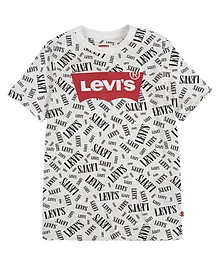 Levi's Half Sleeves Brand Logo Printed Tee - White