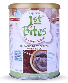 Pristine 1st BITES Baby Cereal 400g Baby Food (6-24 Months) Stage-1, 100% Organic Ragi (No Added Sugar) Infant Food