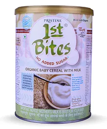 Pristine 1st BITES Baby Cereal 300g Baby Food (6-24 Months) Stage-1, 100% Organic Rice (No Added Sugar) Infant Food