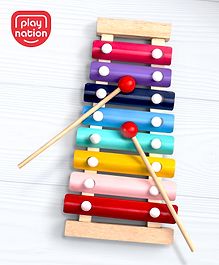 Play Nation Premium Wooden Xylophone with 8 Notes| Musical Instrument for Toddlers & Kids| Pre-School Musical Learning Toy for 3 Years+ Kids| Gifting Toy| BIS Certified