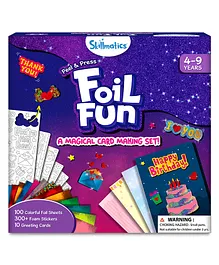 Skillmatics Art & Craft Activity Foil Fun Card Making Set No Mess Art for Kids Craft Kits & Supplies DIY Creative Activit, Gifts for Girls and Boys Ages 4 and up Travel Toys