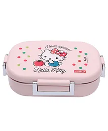 JAYPEE Stainless Steel Insulated Lunch Box Missteel Kitty Pink - 500 ml - Suitable for school and picnics -Microwave Safe