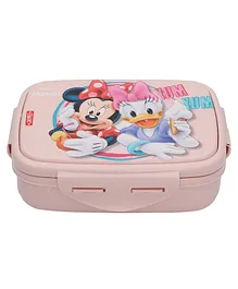 JAYPEE Steel Tek Jr. Insulated Lunch Box Mickey Mouse & Donald Duck , Pink , 400 ml , Suitable for school Kids , Girls & Boys