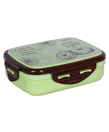Jaypee Ecosteel Jr. Kid's Insulated Steel Tiffin Box Leak-Proof Container and Spoon, Lunch Box for School , 550ml , Green
