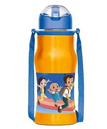 Milton Sipmate 450 Chhota Bheem Stainless Steel Leak Proof Kids Sipper Water Bottle, 415 ml, Orange