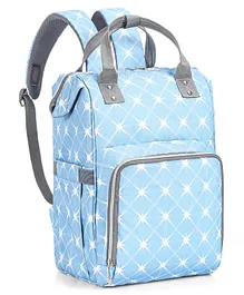 Multipurpose Diaper Backpack Star Print - Teal Blue