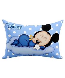 Kuber Industries Disney Print Sleeping Pillow for Kids Small Pillow for Baby Soft Microfiber Pillow Size 12x18  Sky Blue