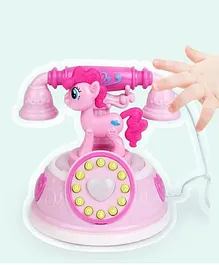 Muren Kids Toy Landline Telephone Musical Phone Toy With Light and Sound Effects Toy- (Color May Vary)