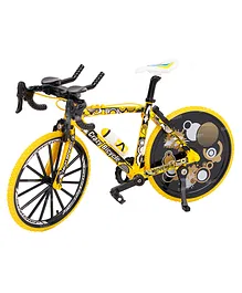 Fiddlerz Bike Model - Alloy Mini Retro Style Classic Bicycle Toy Mini Bicycle Ornaments Die-Cast (Yellow)