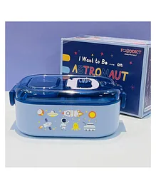 SCHOOLISH Space-Themed Lunch Box 700ml Capacity with Complimentary Gift and Mobile Holder - Pack of 1 - Color May Vary