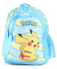 Pokemon School Bag Style Dive into Learning with Cool Confidence Blue - 14 Inches
