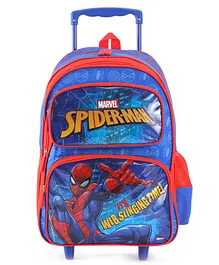 Spiderman School Trolley Bag Inspire Learning with Spider Man's Style Blue - 18 Inches