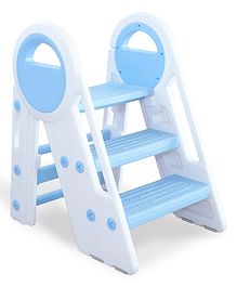 Miniture Learning Ladder: Multifunctional kids convertible step stool for bathroom and kitchen Blue And White