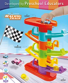 Intelliskills Zip Zap Zoom Racing Tower Track with Stack, Drop, Roll & Ramp Play - Multicolour
