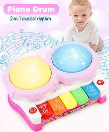 Fiddlerz Musical Toys Princess Theme  For Kids Drum Keyboard Piano With Flashing Light And Sound Toy For Babies 1 Year Old Boy and Girls