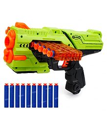 Fiddlerz Gun for Boys Blaster Automatic Shooting Gun with 10 Pcs Soft Foam Bullets Darts Toys for Kids Girls - Pack of 1 (Multicolor)